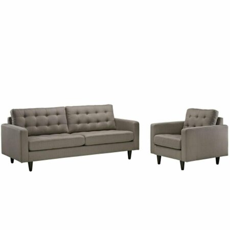 EAST END IMPORTS Empress Armchair and Sofa Set of 2- Granite EEI-1313-GRA